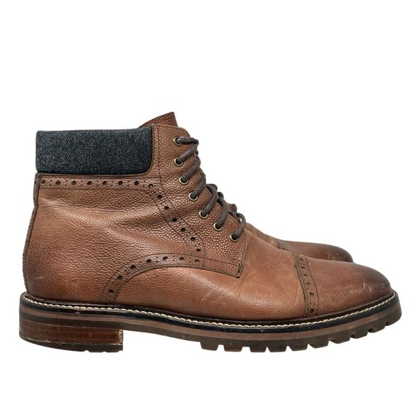 Warfield & Grand Boots Mens 9 Brown Leather Upper Cap Toe Brogue Darren‎ main image 15